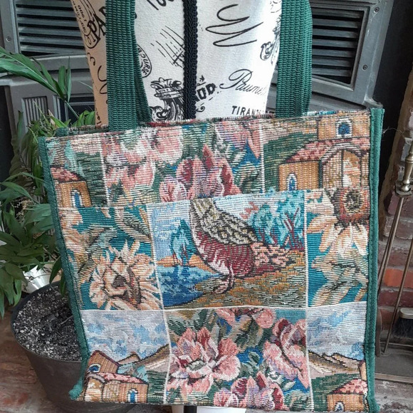 Mallard & Sunflowers Needlepoint Tote - Picture 4 of 6